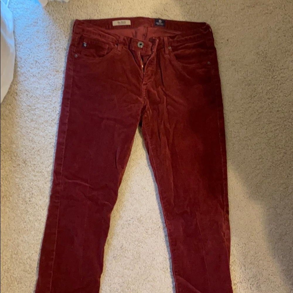 AG jeans Stevie corduroys burgundy